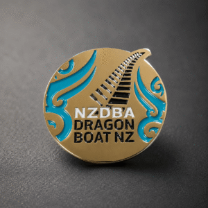 Custom NZDBA Dragon Boat NZ Metal Lapel Pin Badge