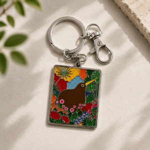 Custom Kiwi Bird Soft Enamel Keychain – New Zealand Souvenir Metal Keyring